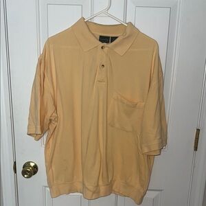 Vintage Scandia Woods Pale Yellow Golf Polo